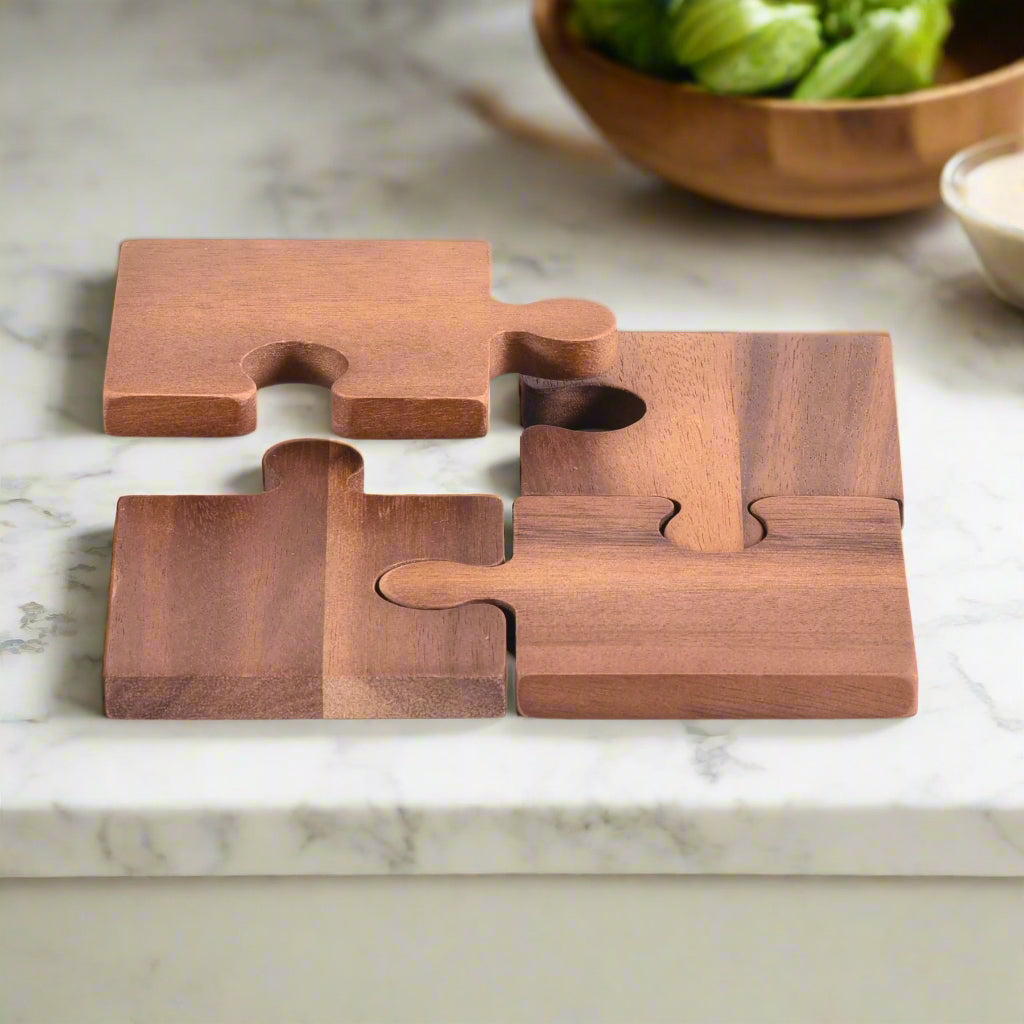 Puzzle Piece Coasters -s/4