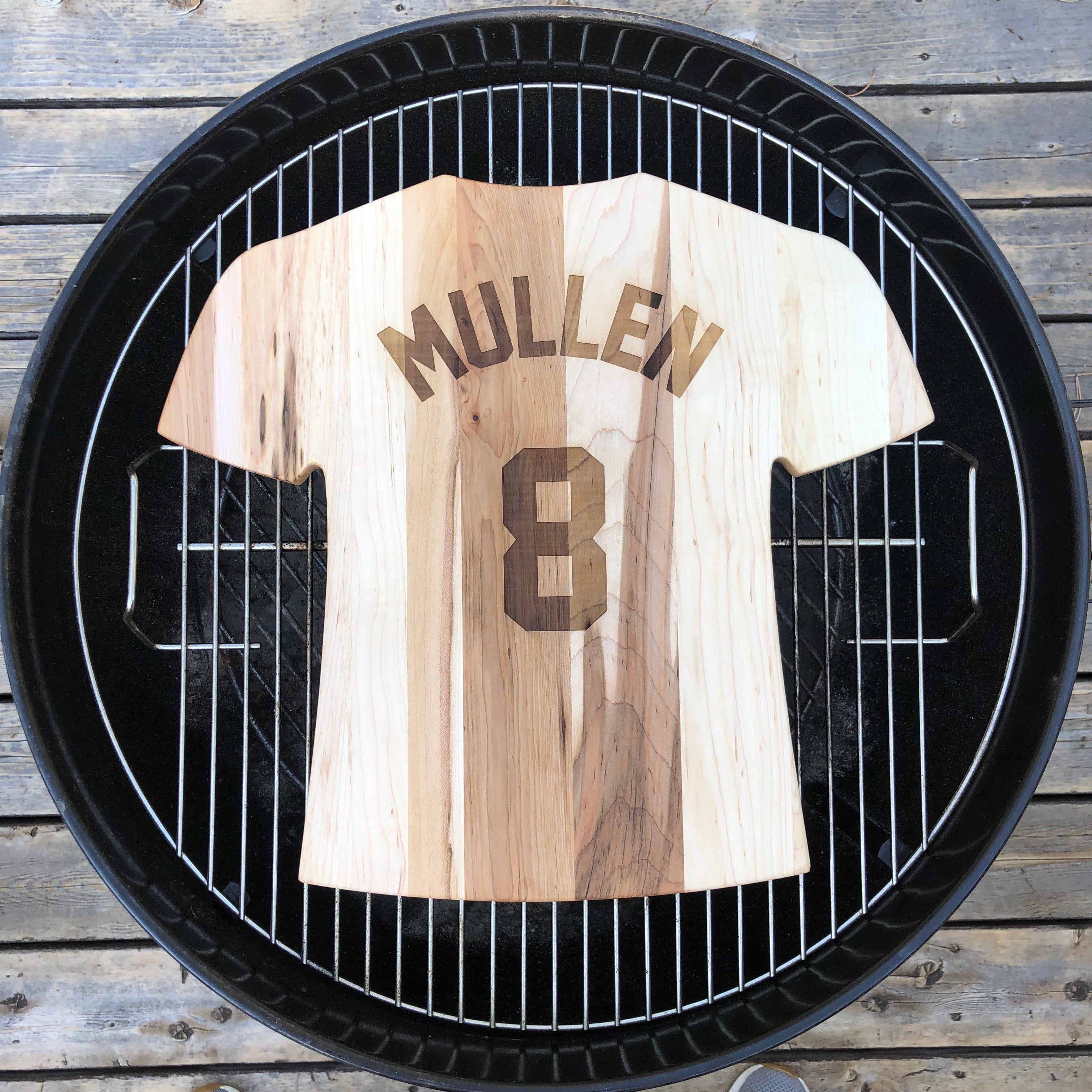 Personalized Jersey Style Cutting Board | Add Your Name & Number | Add a Special Message | Add a Custom Logo
