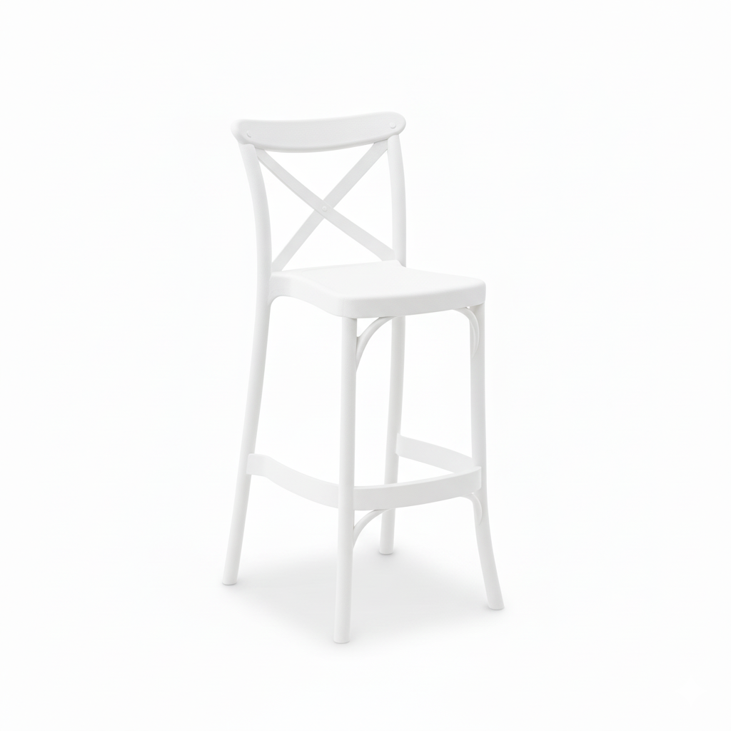 Outdoor Bar Stool Crossback 30" - Set of 4 - Milan
