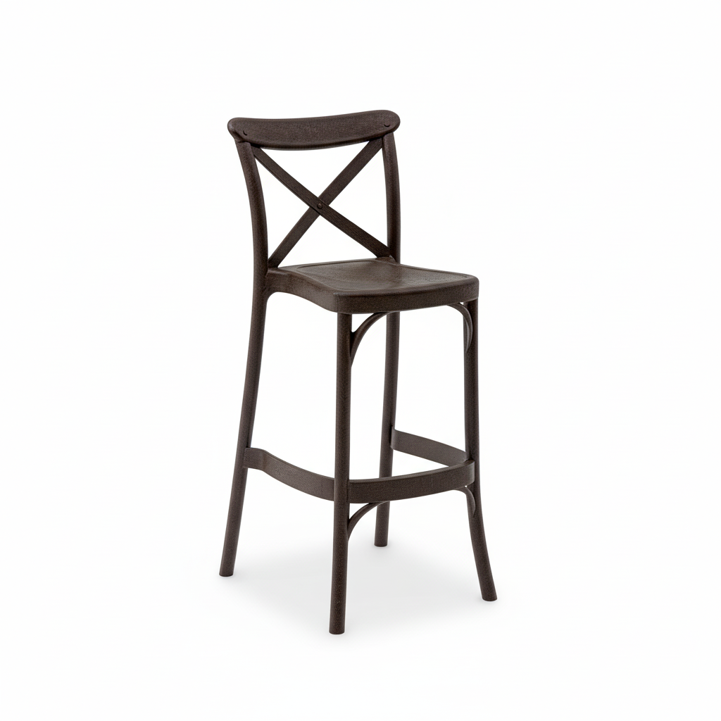Outdoor Bar Stool Crossback 30" - Set of 4 - Milan
