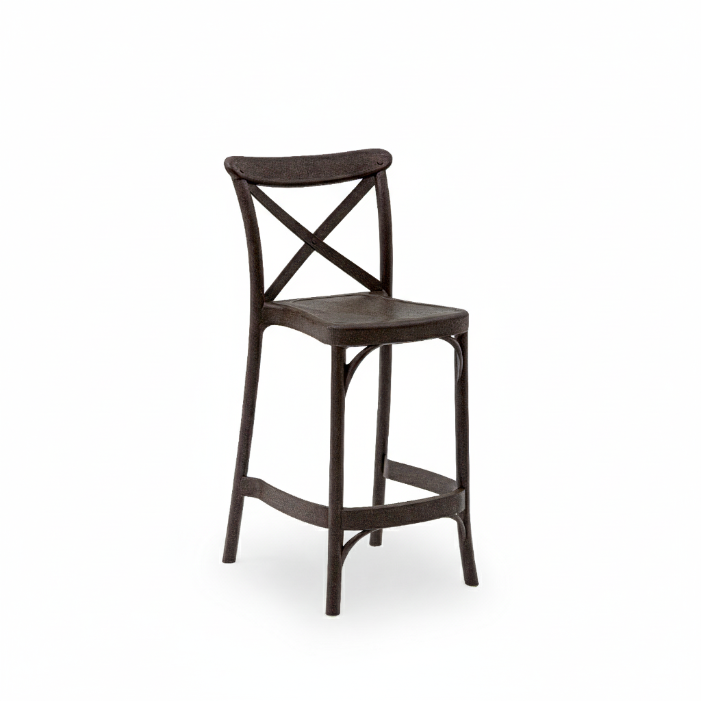 Outdoor Counter Stool Crossback 26" - Set of 4 - Milan