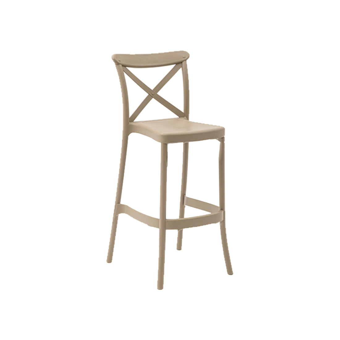 Outdoor Bar Stool Crossback 30" - Set of 4 - Milan