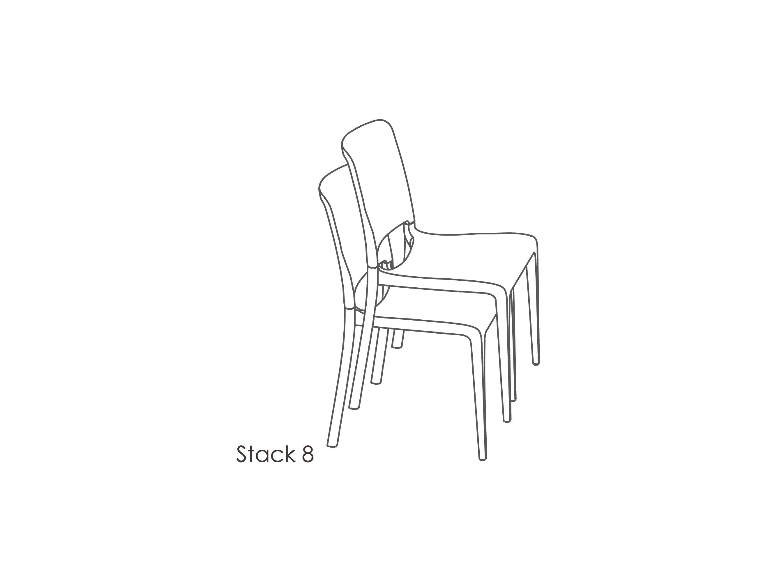 Set of 4 Patio Dining Side chair - Fresno