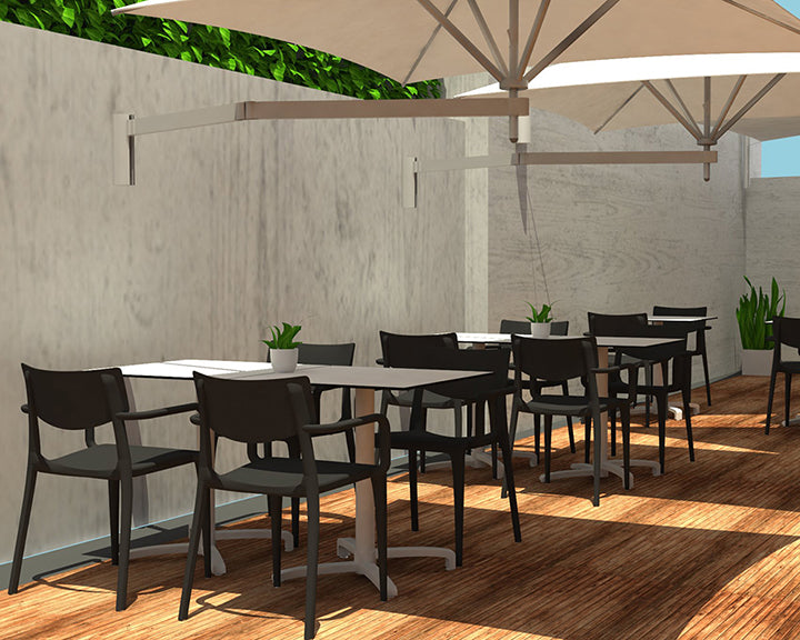 Restaurant Outdoor Armchair - Set of 4 - Town