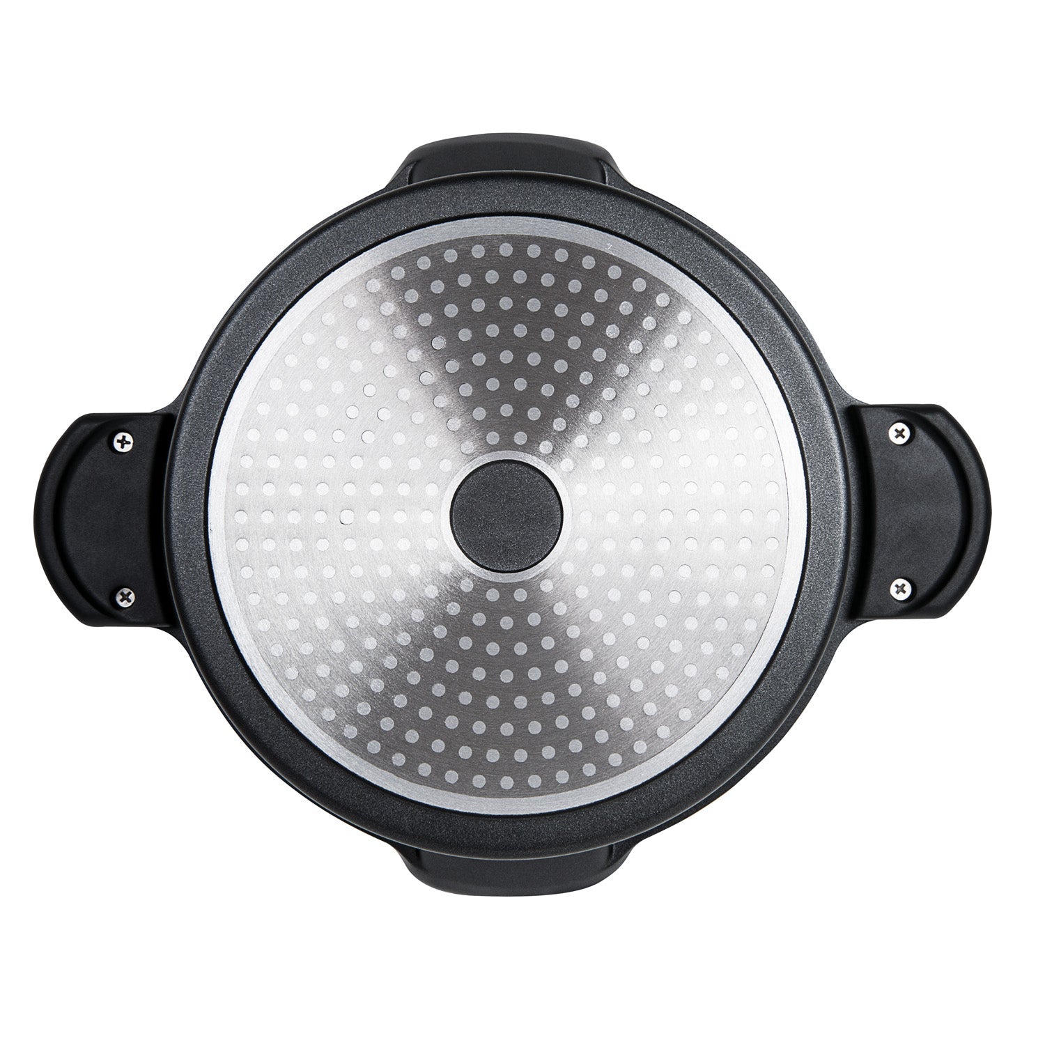 MASTERPAN Nonstick Stock & Pasta Pot With Glass Lid Strainer, 5 QT., 9" (23cm)