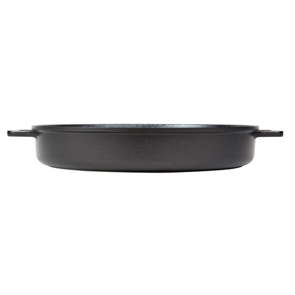 MASTERPAN Nonstick Stovetop Oven Grill Pan & Stainless Steel Lid, Black 12" (30cm)