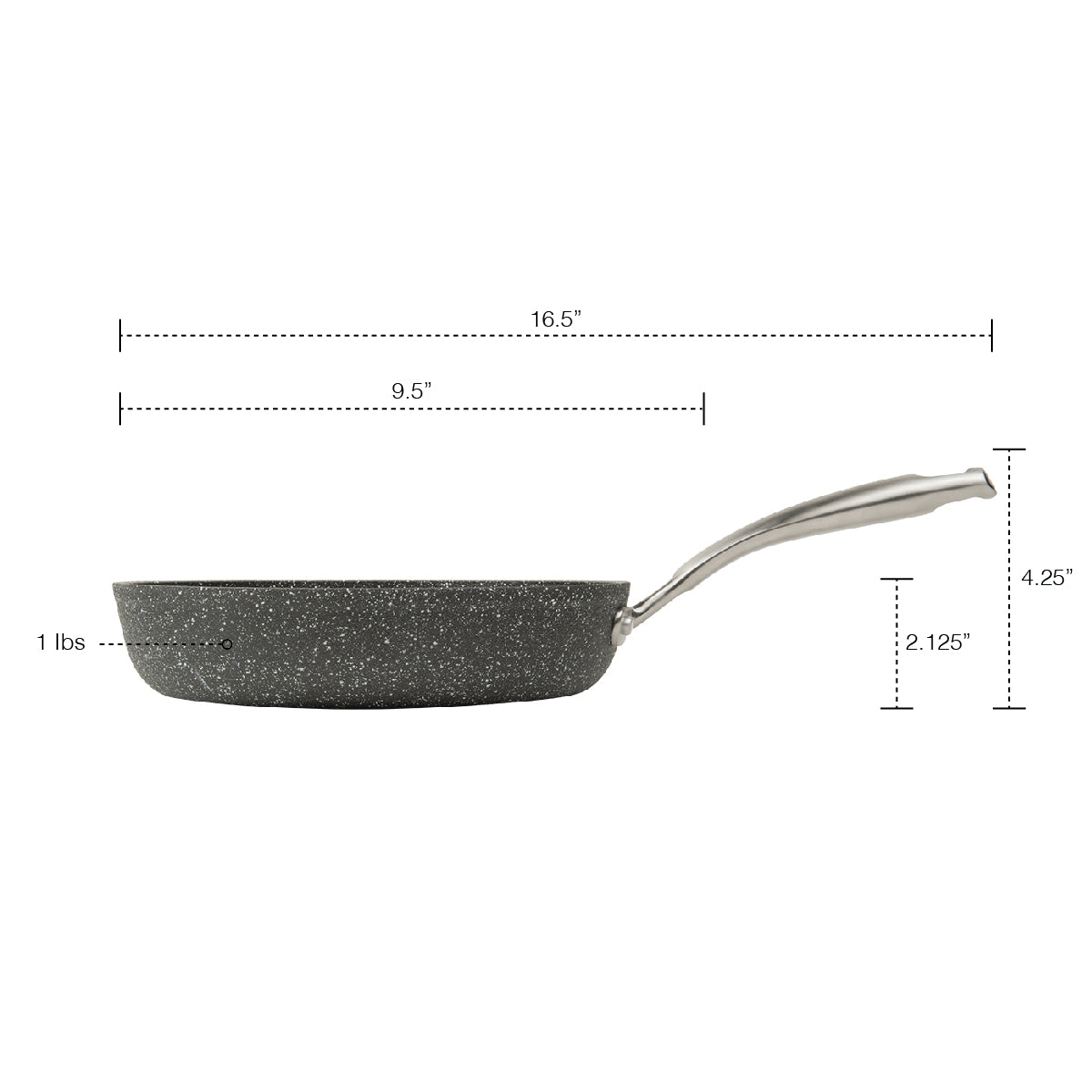 MASTERPAN Nonstick Granite Look Frypan & Skillet, 9.5" (24cm)