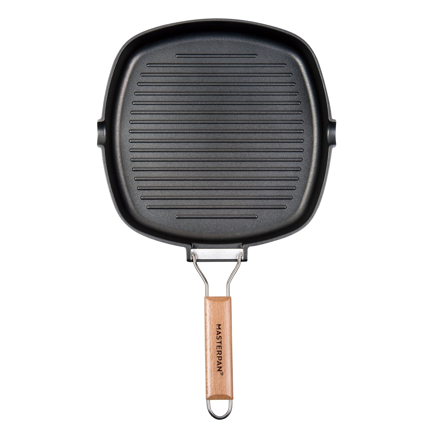 MASTERPAN Nonstick Grill Pan with Folding Handle, 11" (28cm)