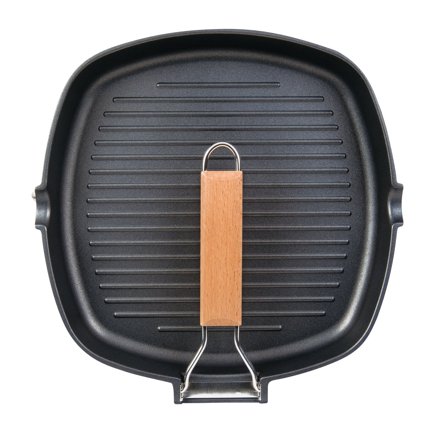 MASTERPAN Nonstick Grill Pan with Folding Handle, 11" (28cm)