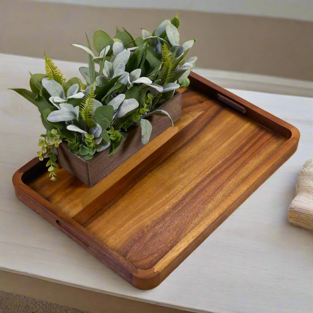 Rectangular Serving Tray - Solid Bottom