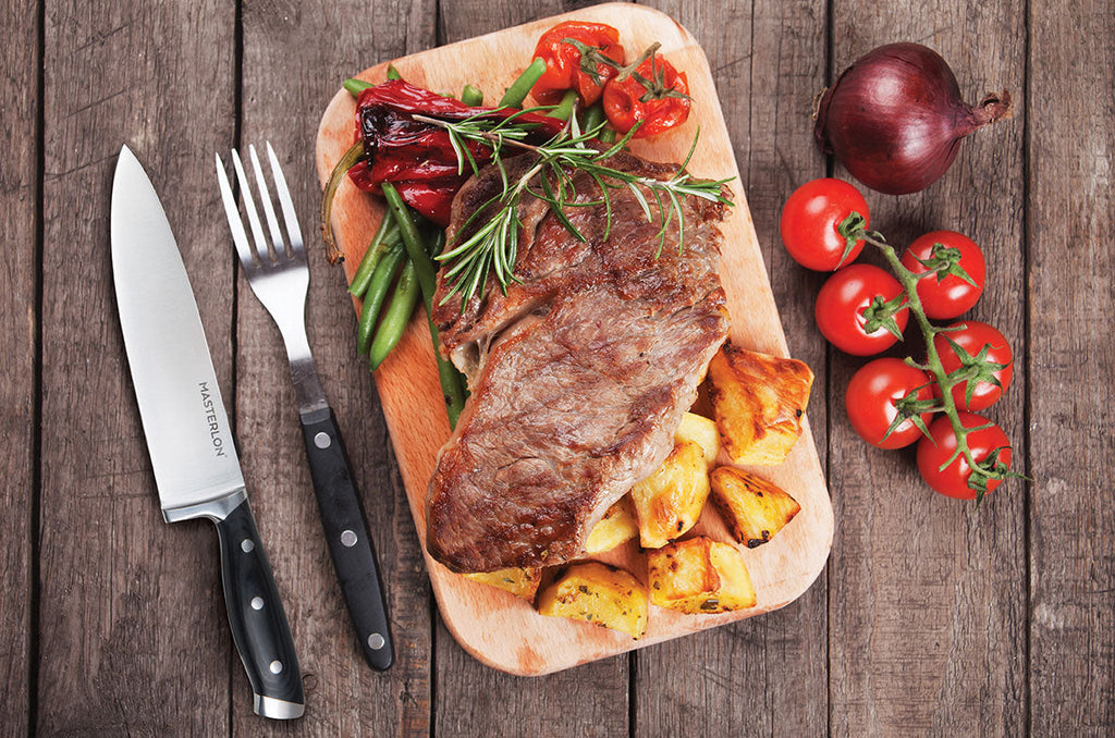 MASTERPAN Chef's Knife With Stainless Steel blade & Cover, 8" (20cm)