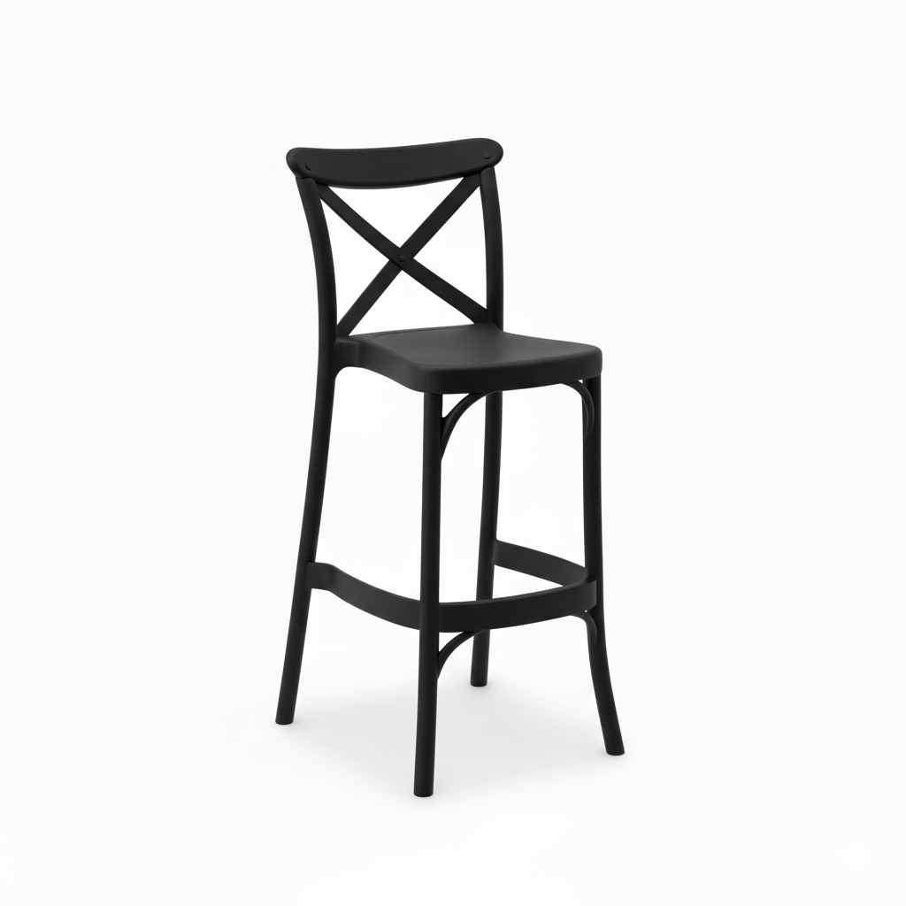 Outdoor Bar Stool Crossback 30" - Set of 4 - Milan