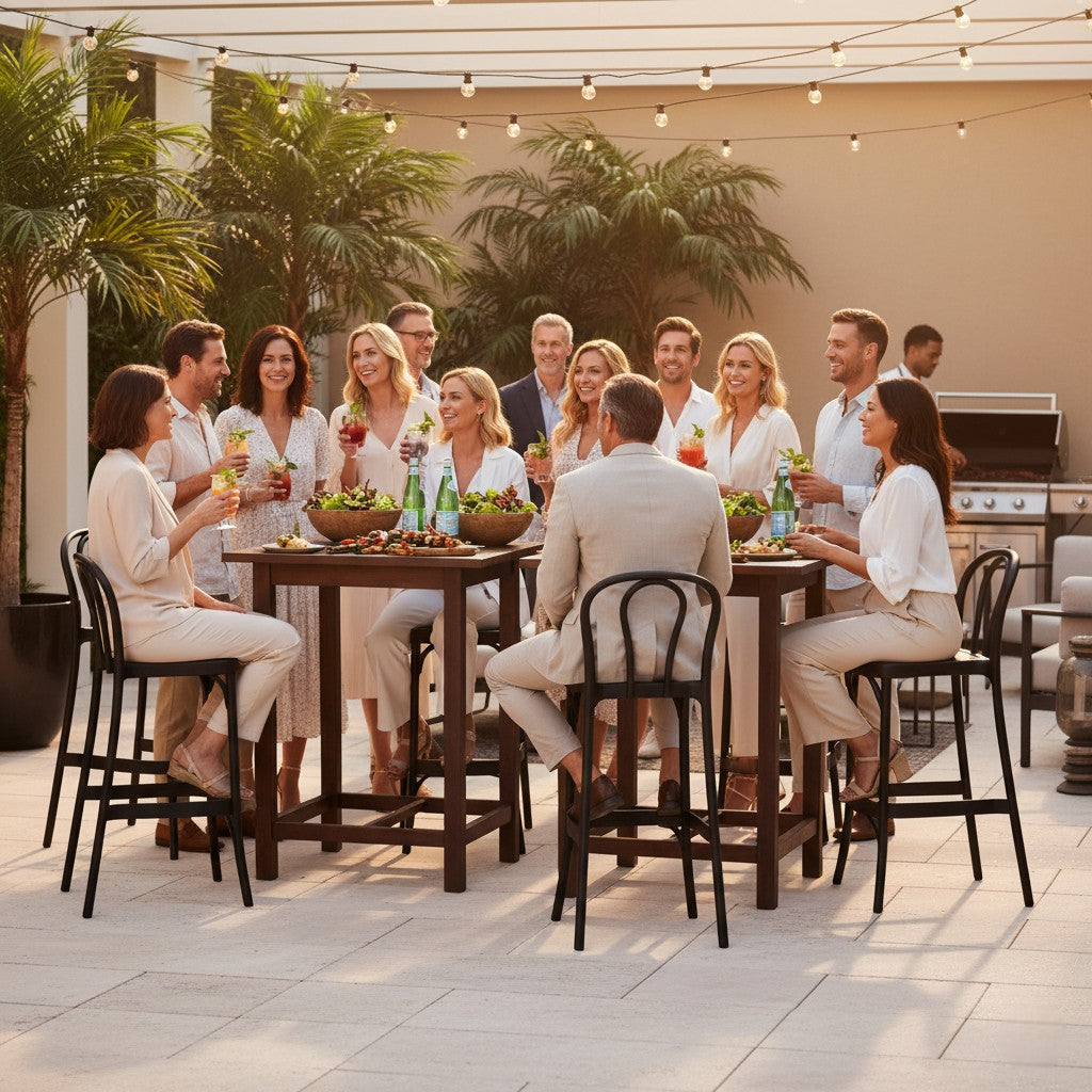 Outdoor Bar Stool 30" - Set of 4 - Soho