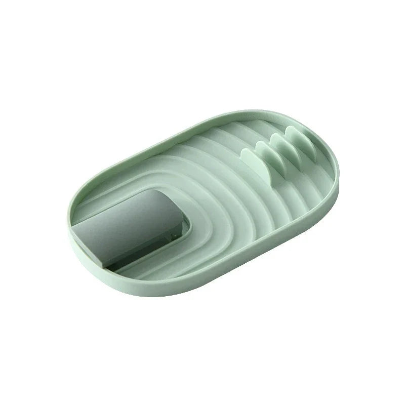 2-in-1 Spoon Rest & Pot Lid Holder with Drip Tray