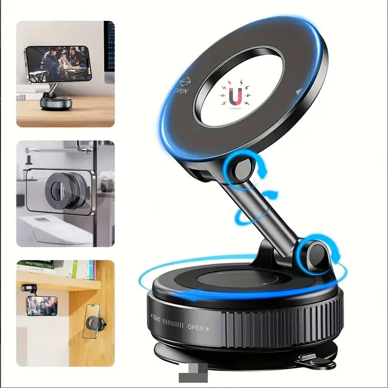 360° Rotating Magnetic Car Phone Holder – Universal Magnetic Phone Mount for Car Dashboard & Windshield, Hands-Free Navigation