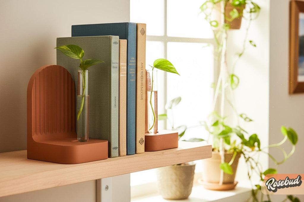 Ribbed Modern Bookend, Book Lover Gift, Bookshelf Decor, Book Club Gifts, Bookish Library Decor, Bookworm, Reading Challenge, Book Nook